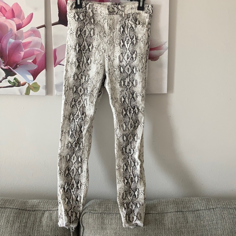 Zara snake print jeans
